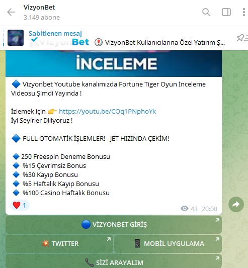 Vizyonbet Telegram